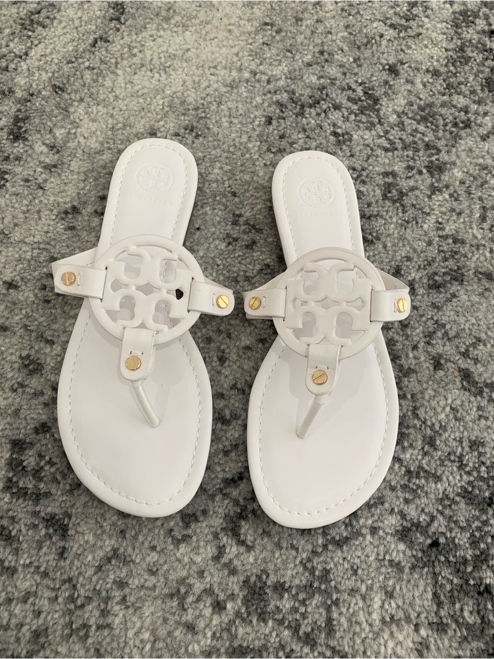 Tory Burch White Miller Sandals for Women Sizes 7 / 8 / 9